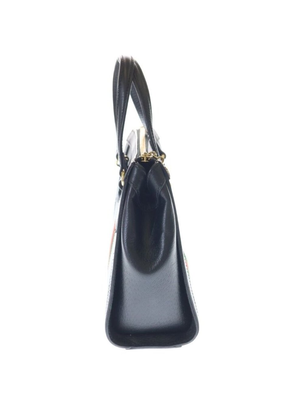 Gucci Ondia 2-Way Shoulder Bag Black Leather Gold - Picture 3 of 8